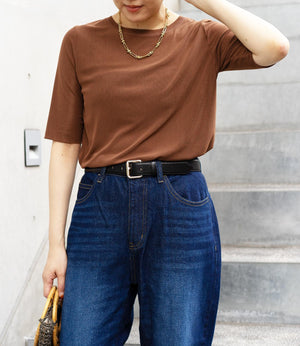 ダブルチュールハーフスリーブカットソー