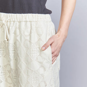 コットンナイロン レースパンツ