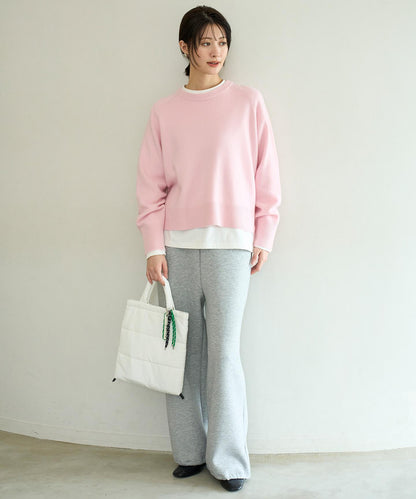 カシミヤブレンド クルーネックニット