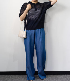 テンセルデニムストレートパンツ