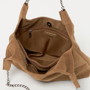 スエードライク チェーン ショルダーバッグ