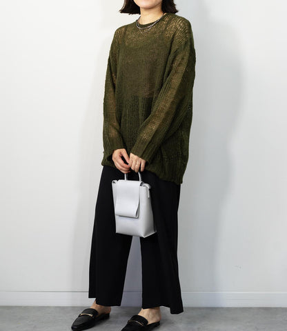 メッシュニットトップス