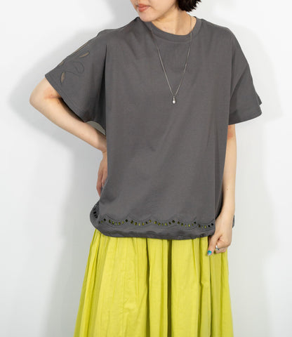 カッティンググドロストTシャツ