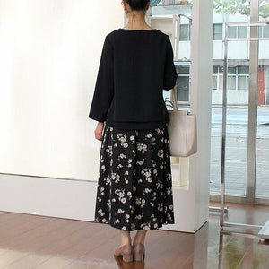 花柄ロングスカート