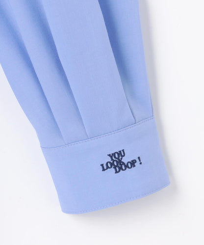 コットンタッチシャーティング刺繍入り ブラウス