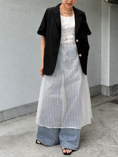 メッシュラインワンピース
