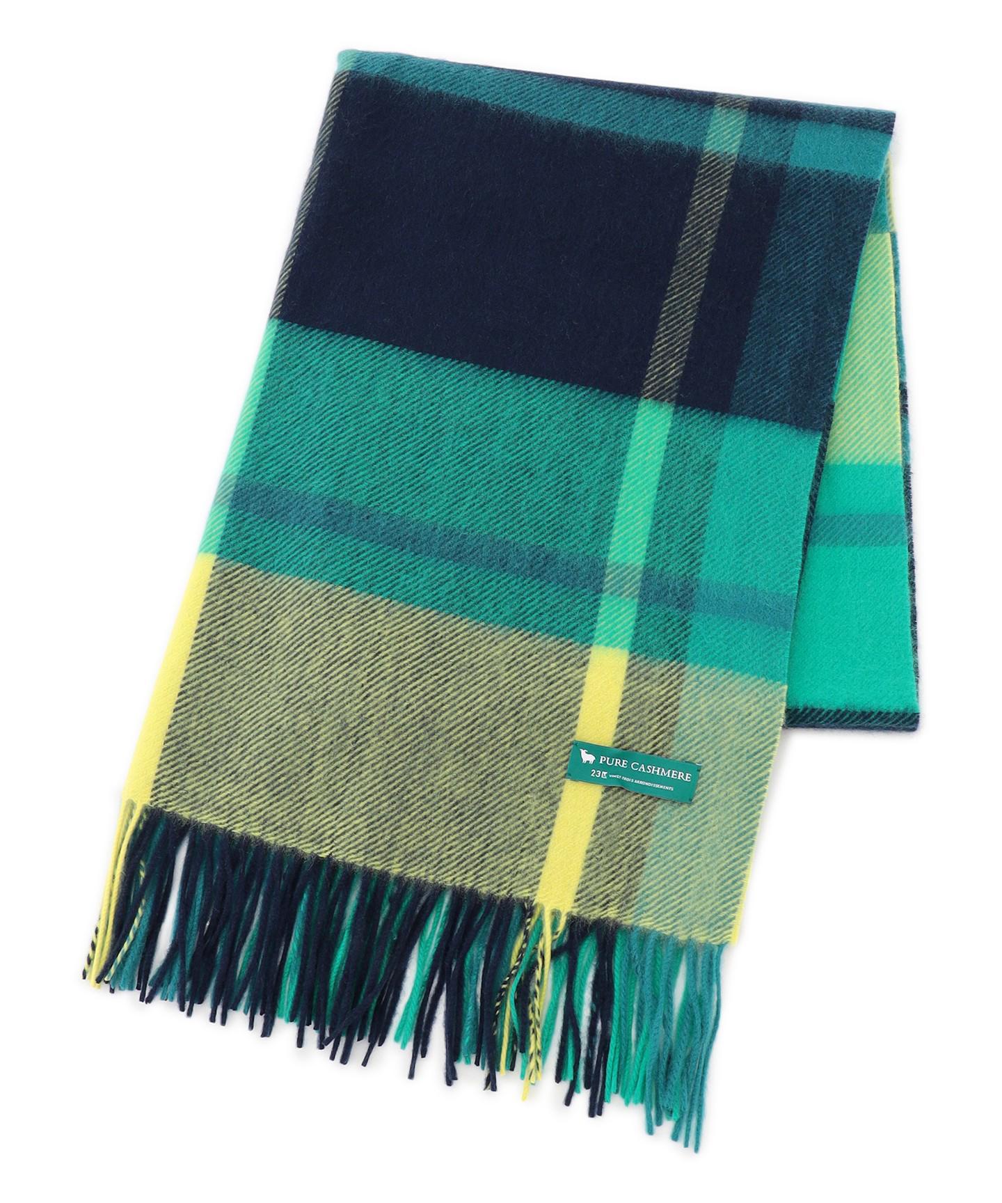 カシミヤ チェック ストール