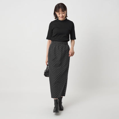 ニットライク モックネック カットソー