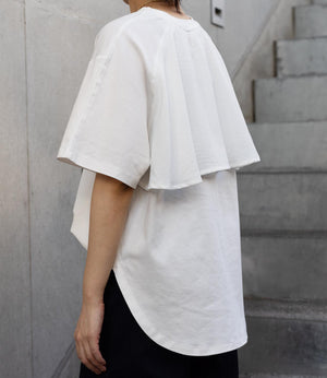 【吸水速乾・接触冷感】バックフリルドッキングカットソー