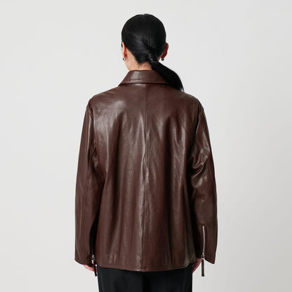 シープレザー フロントジップ ジャケット
