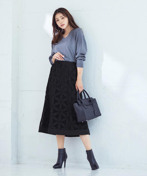 ラグランニットトップス