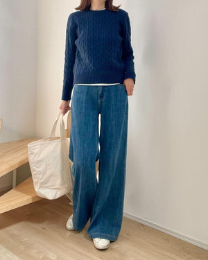 コンパクトケーブルニット