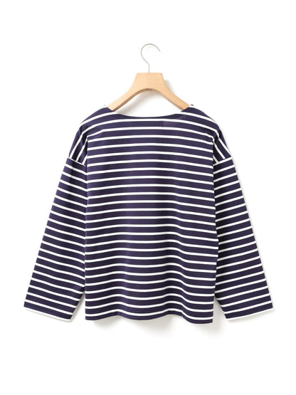 MidiUmi ボーダーワイドプルオーバー