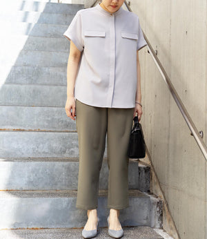 きれいめフラップサファリブラウス