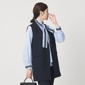 レース コンビ ボウタイ リボン ブラウス ‐ウォッシャブル‐