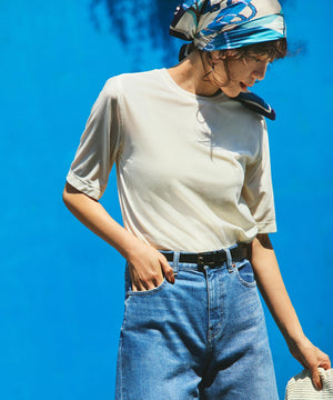 ストレッチ ベロアTシャツ