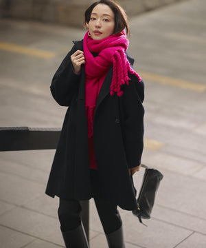 ブラッシュドエアーウール ニット マフラー