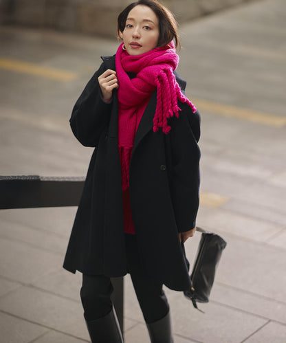 ブラッシュドエアーウール ニット マフラー