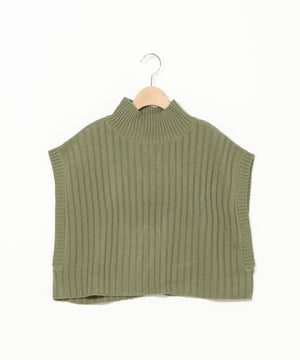 ワイドリブハイネックショートベスト