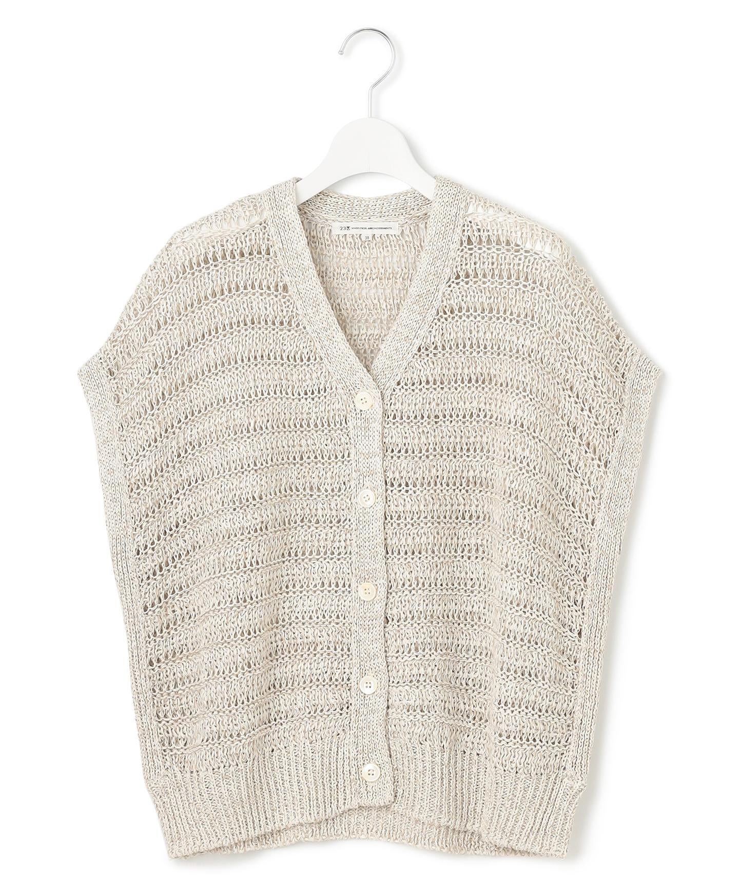 テープミックススカシ ドルマン ニットベスト