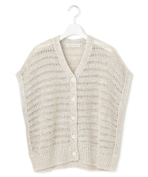 テープミックススカシ ドルマン ニットベスト