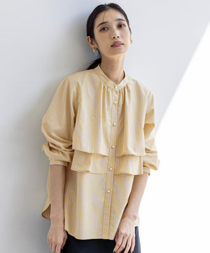 ラッフルレイヤード ブラウス