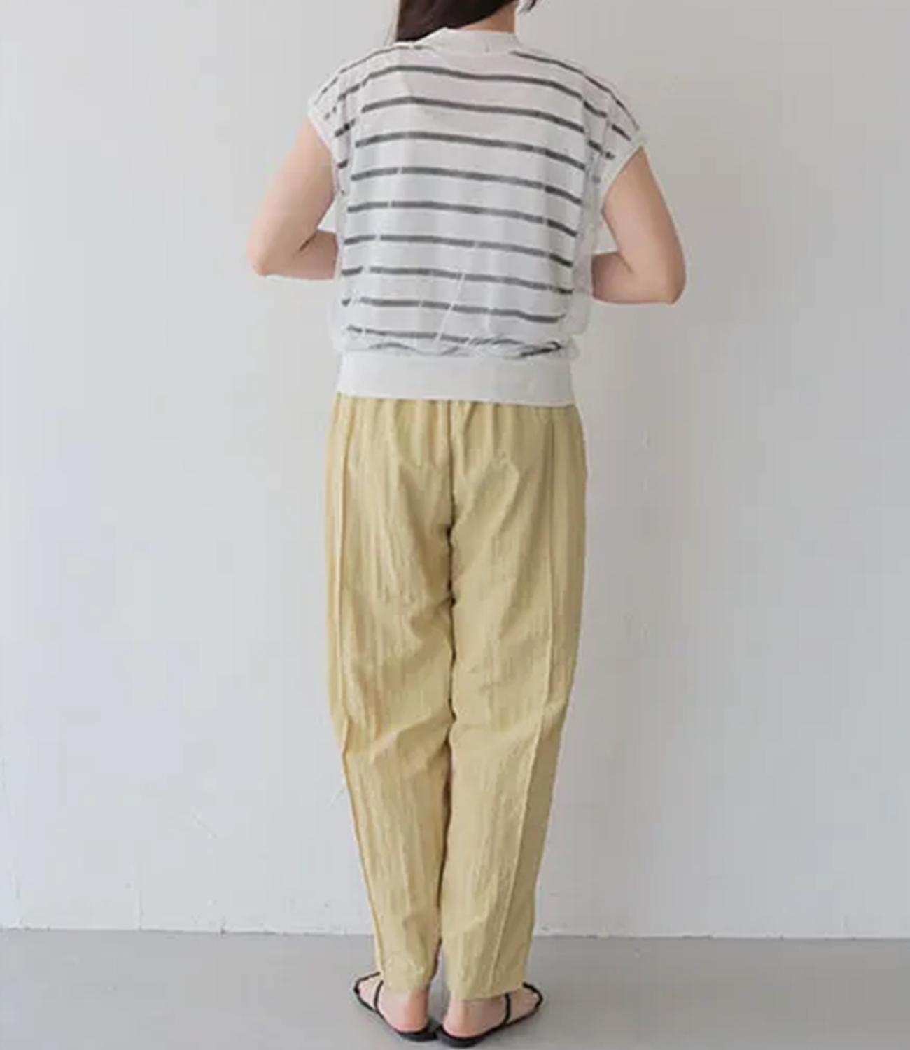 チュールレイヤードボーダーニット