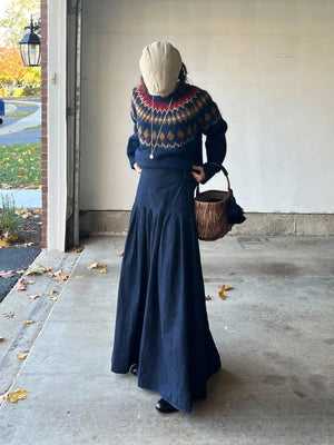 タックデニムマキシスカート