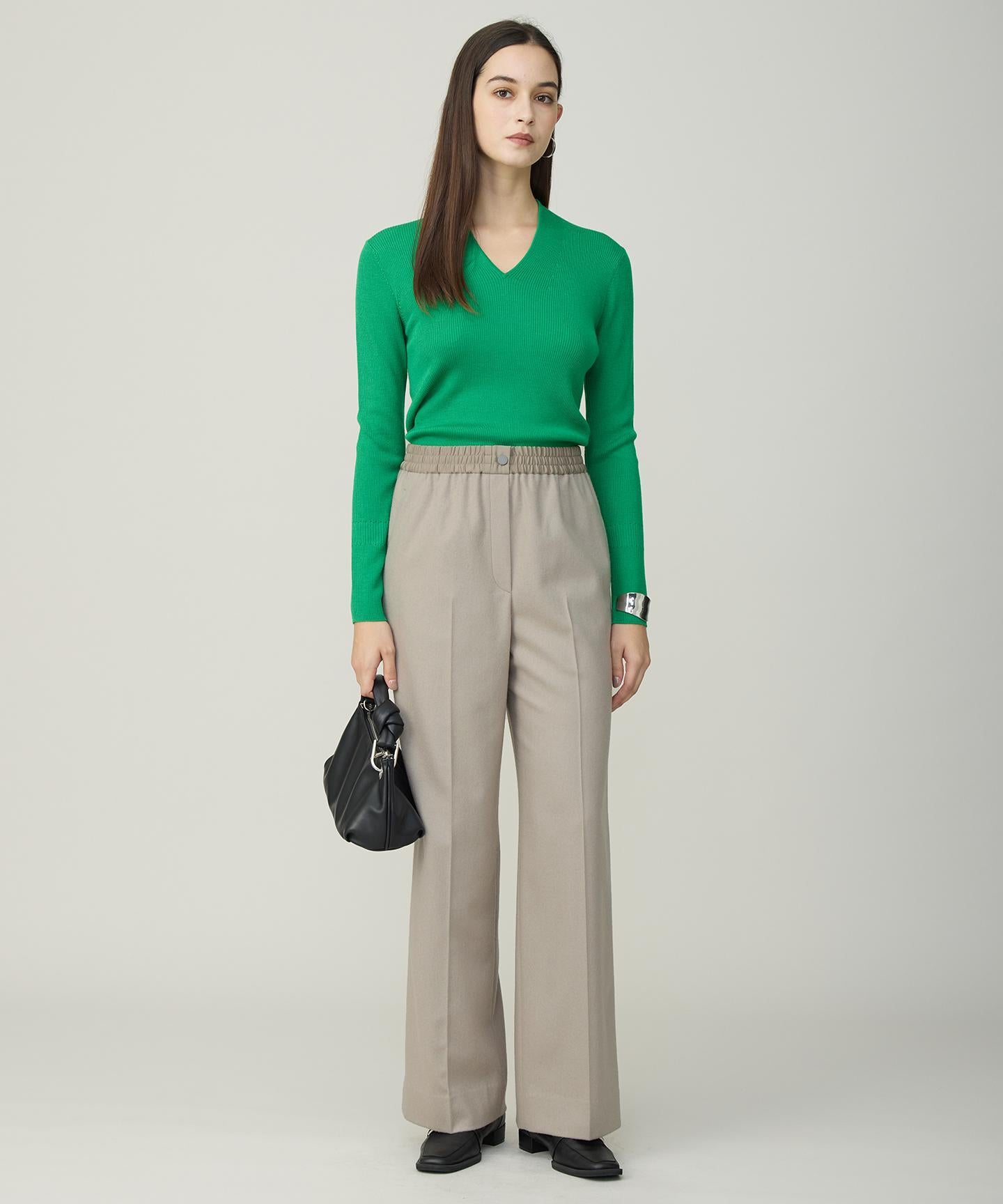 ウォッシャブルライトウール ストレートパンツ