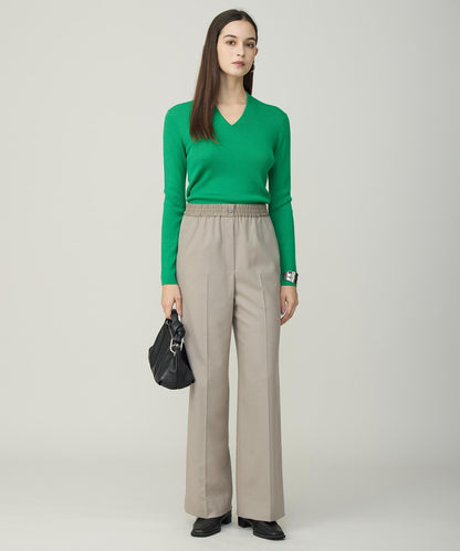 ウォッシャブルライトウール ストレートパンツ