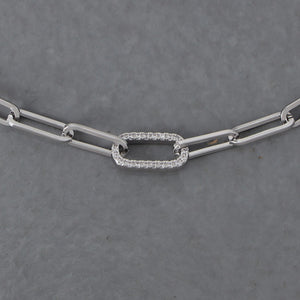 オーバルパヴェ チェーンネックレス