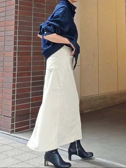 コーデュロイセミフレアスカート