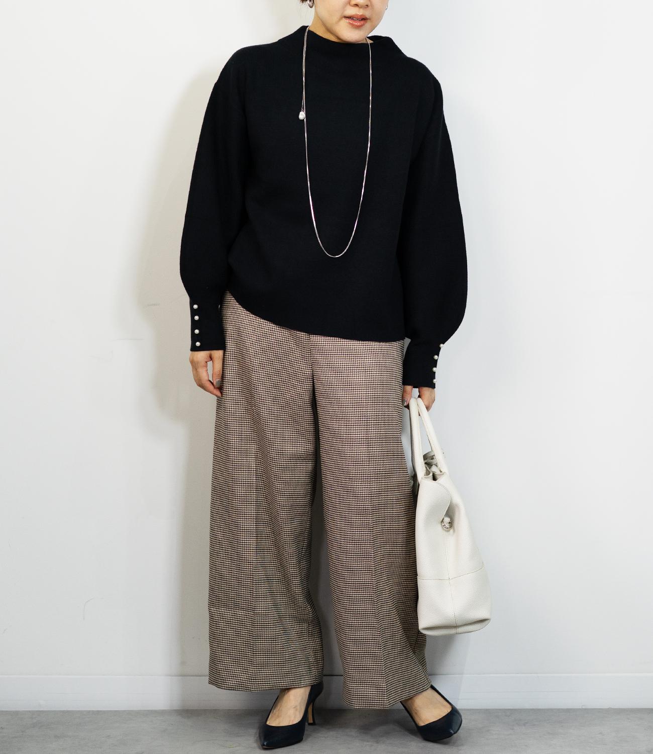 袖パールふわり袖ニット