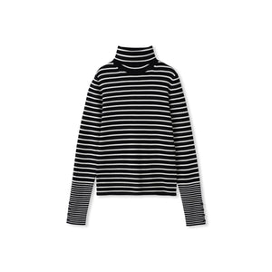 リブタートルニットプルオーバー≪手洗い可能≫