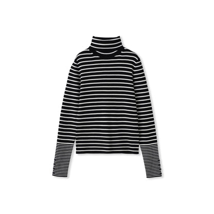 リブタートルニットプルオーバー≪手洗い可能≫