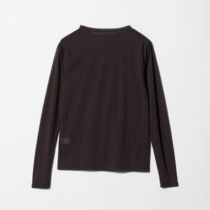 コットンナイロン天竺 シアー クルーネック Tシャツ