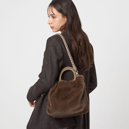 フェイクファー2WAY トートバッグ / ショルダーバッグ