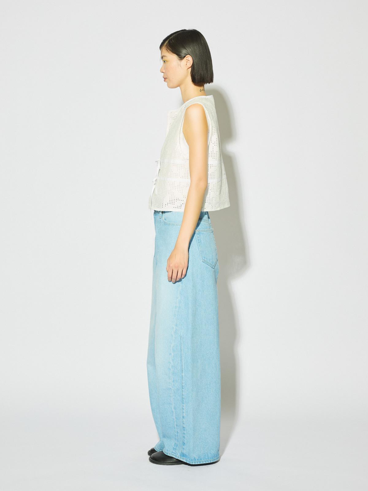 MIDIUMISOLID for Ladies レースショートベスト