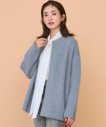 ラクーンブレンドダブルフェイス ニット アウター