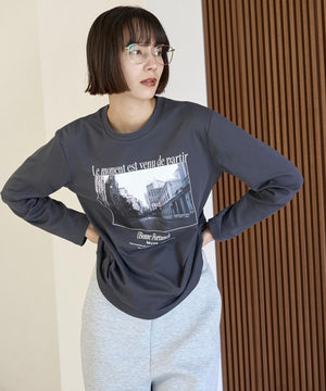 コットンスムース グラフィック ロンＴ