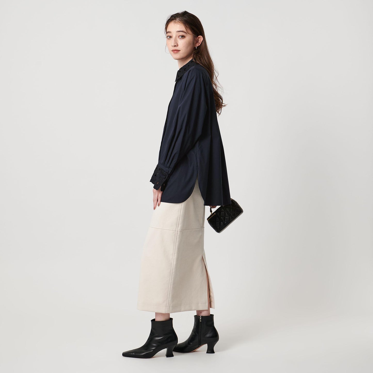 エンブロイダリー カラー シャツ ‐ウォッシャブル‐