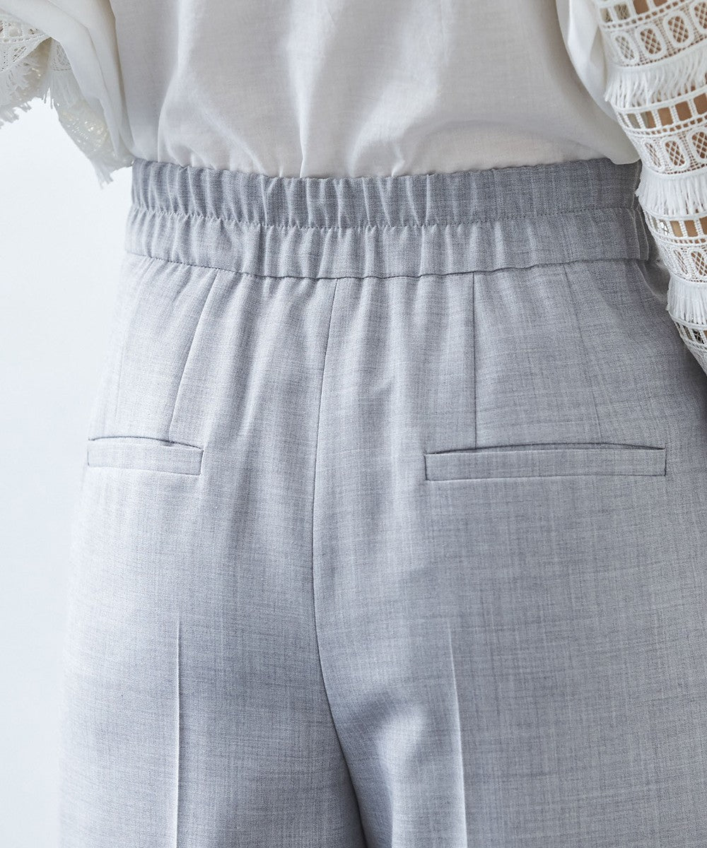 サマーウール混ワイドパンツ