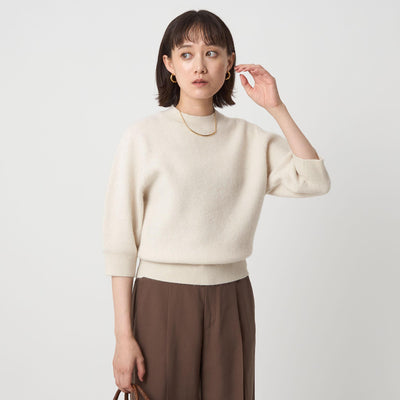 FOXブレンド ハーフスリーブ プルオーバー ニット