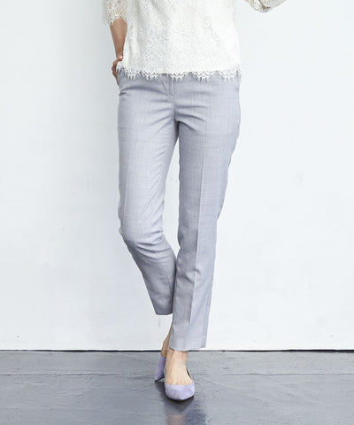 サマーウール混テーパードパンツ