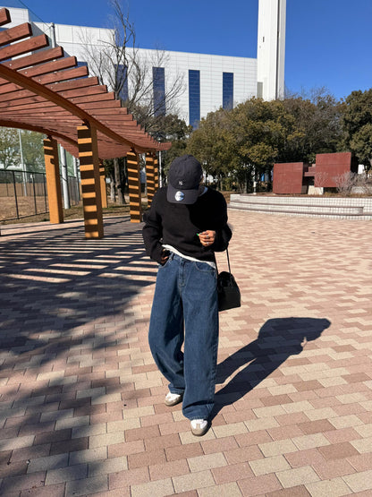 デニムワイドパンツ