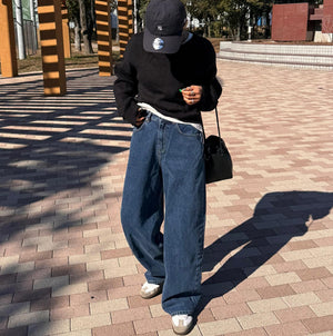 デニムワイドパンツ