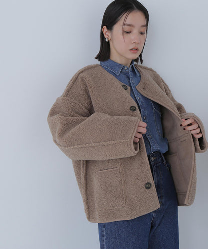 リバーシブルフェイクスウェードコート