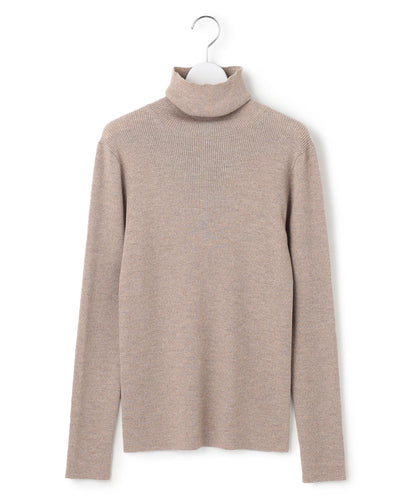 ウーステッドウール リブタートルネック ニット