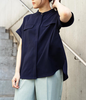 きれいめフラップサファリブラウス