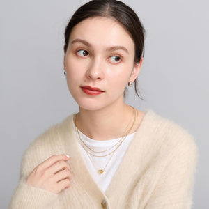 イビツ ハート 3連ネックレス